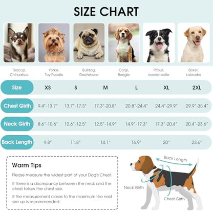 Queenmore Dog Winter Coat, Fleece Puffer Dog Down Vest, Samll Dogs Coat - color: Light Blue, size: Small
