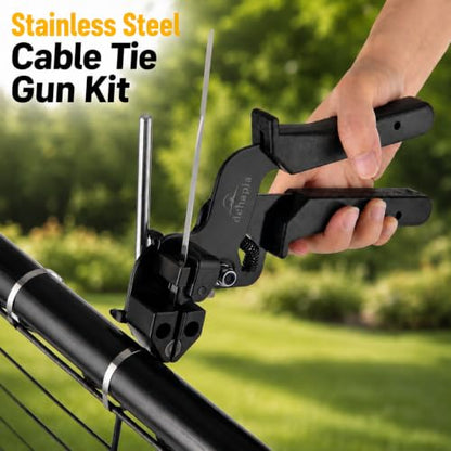 Cable Tie Gun Kit 150 PCS Stainless Steel Cable Ties Heavy Duty