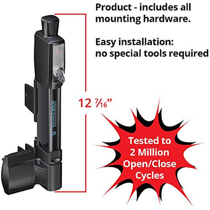 D&D ML3VPKA MagnaLatch Vertical Pull 12-inch Pet Safety Gate Latch, Black