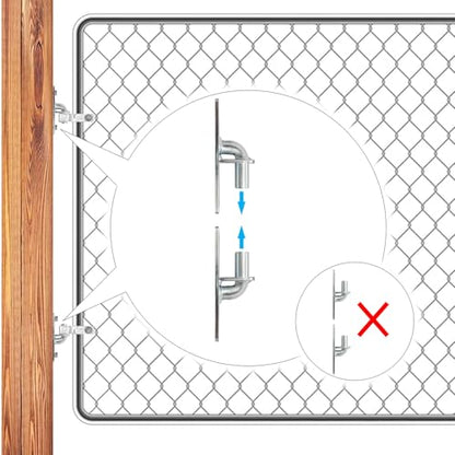 QMARK Chain Link Fence Gate Hinges, Wall Mount