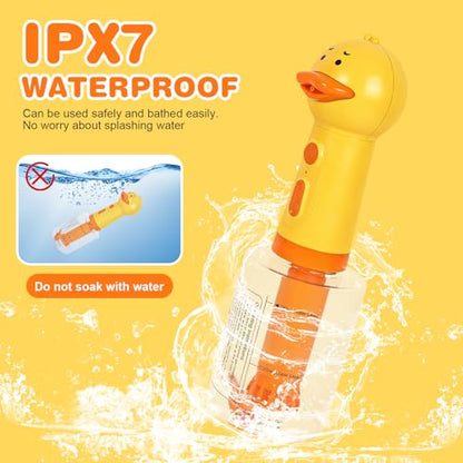 Electric Foaming Shampoo Dispenser with Stirring Mechanism for Dog and Cat Bathing, Rechargeable Soap Dispenser for Pet Bathing, Bathroom, Kitchen Sink, Toilet Cleaning - color: Yellow Ducky Upgrade