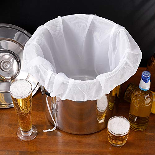 Brew Bags Reusable 3 Pack, Extra Large 26"x22" Fine Mesh Strainer Bag for Home Brewing Hops Grains Wine Beer Making Drawstring Straining Brew in a Bag - size: 1