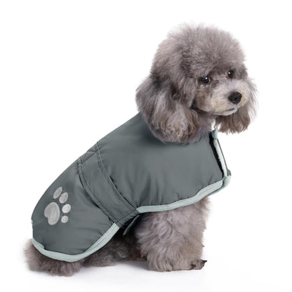 Queenmore Dog Winter Coat, Cold Weather Fleece Dog Jacket, Small Dog Coat - color: Grey, size: X-Small