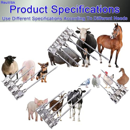 14 Gauge Veterinary Needles, Cattle Needle Poultry Injection Needles 10 Sticks, Suitable for Pigeons, Chickens, Ducks, Geese, Pigs, Sheep, Horses, And Other Large And Small Animals (14*25mm) - size: 14*25mm