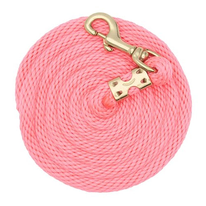 Weaver Equine 8' Horse Lead Rope with Brass-Plated Snap - color: Diva Pink