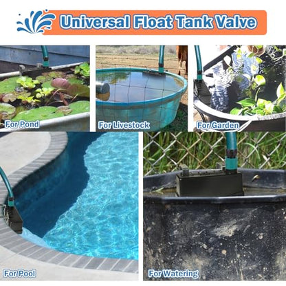Water Trough Float Valve for Stock Tank,w/Hose Connector,Fit 3/4" NPT Hose - style: Stock Tank Float Valve with Connector-1PCS
