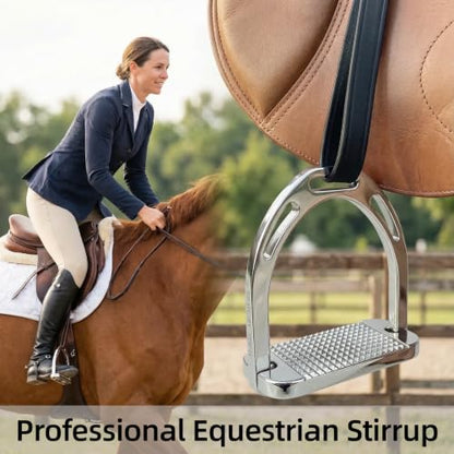 THREE ARCHERS Lightweight English Stirrups for Jumping/Dressage/Trail - color: Silver