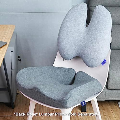 C CUSHION LAB Patented Pressure Relief Seat Cushion for Long Sitting Hours on Office/Home Chair, Car, Wheelchair - Extra-Dense Memory Foam for Hip, Tailbone, Coccyx, Sciatica - Wellness Green - color: Wellness Green