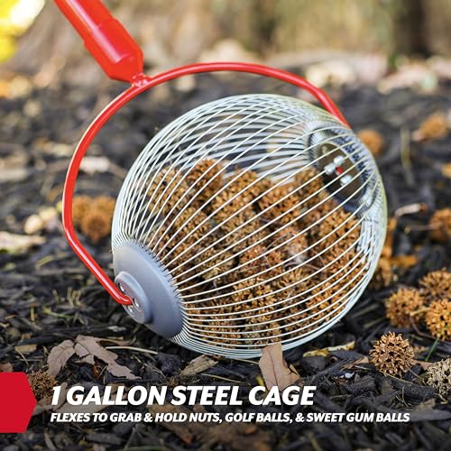 GARDEN WEASEL Medium Nut Gatherer Roller for Pecans Golf Balls Hickory Nuts - size: Medium