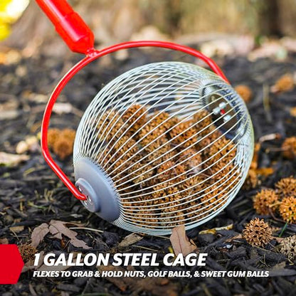 GARDEN WEASEL Medium Nut Gatherer Roller for Pecans Golf Balls Hickory Nuts - size: Medium