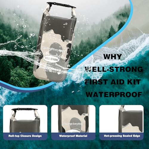 Waterproof First Aid Kit for Boat Marine Roll Top Dry Bag Camouflage Grey - color: Ws011-camo