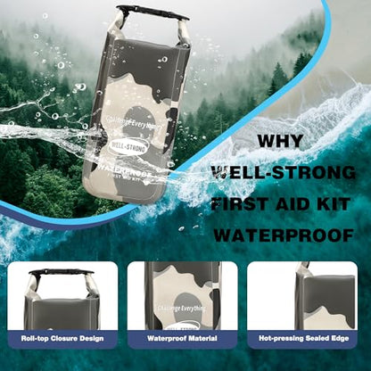 Waterproof First Aid Kit for Boat Marine Roll Top Dry Bag Camouflage Grey - color: Ws011-camo