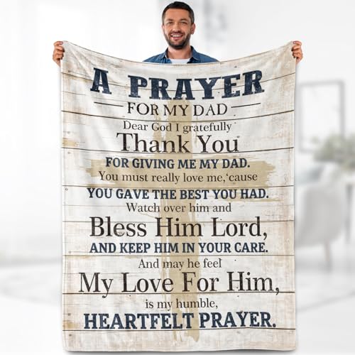 Aimego Dad Blanket Birthday Gifts for Dad from Daughter Son Birthday Presents to My Father Unique Gift Idea Fathers Day Cozy Bed Couch Fleece Throw Blanket for Daddy 50"x60" - color: Dad, size: 50"x60"