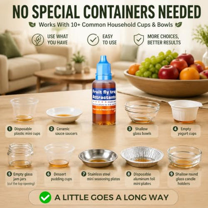 Fruit Fly Trap Refill Liquid, Gnat Killer&Fruit Fly Catcher Bait Refill, - color: Blue, size: 4