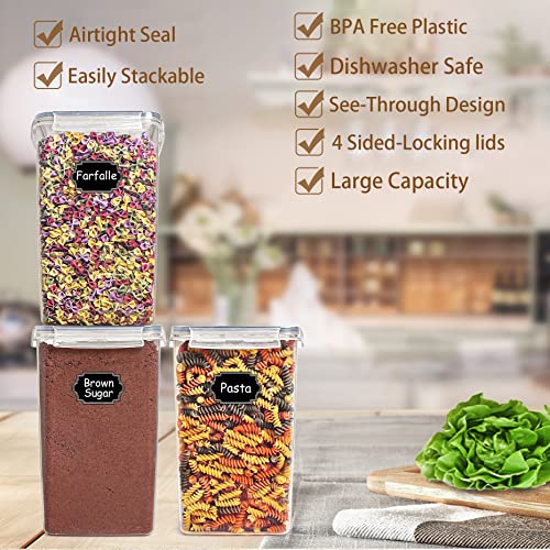 Wildone Flour Sugar Storage Containers 6.5L, 4 PCS, Gray - color: Gray, size: ['6.5L']