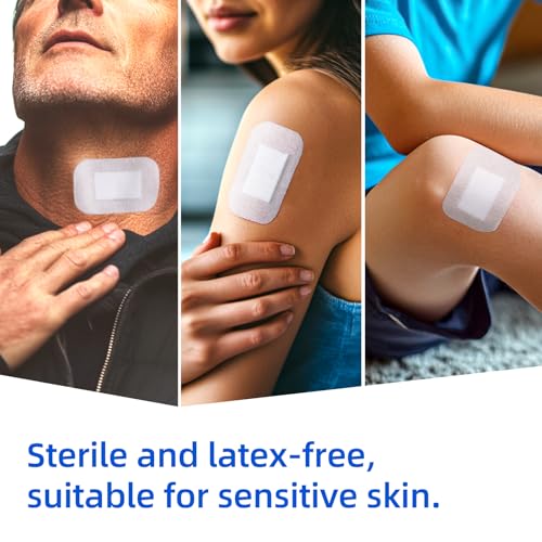 Niceful Adhesive Gauze Bandages 2"x3", 50Pcs - size: 2"x3"(50 Dressing)