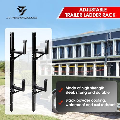 Side Mount Ladder Rack For Open/Enclosed Trailer, 300 lbs Capacity