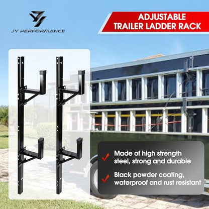 Side Mount Ladder Rack For Open/Enclosed Trailer, 300 lbs Capacity