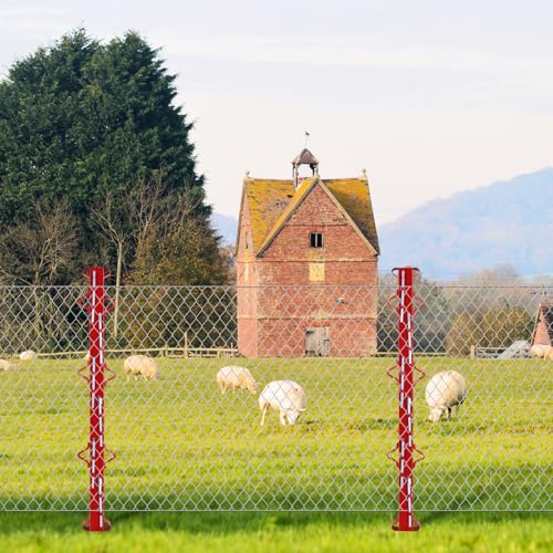 5ft Woven Wire Fence Stretcher Bar with 6 Wedge,Field Fence Stretcher | Heavy Duty Carbon Steel Fence Stretcher Tool, Wire Stretcher Fence Post for Fixing Fences - size: 5FT