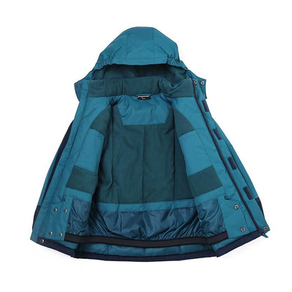 YINGJIELIDE Boy's Waterproof Ski Jacket,Kids Outdoor Snowboarding windproof Jacket,Fleece Lined Hooded,Warm Winter Snow Coat - color: Berry Green, size: 13 Years