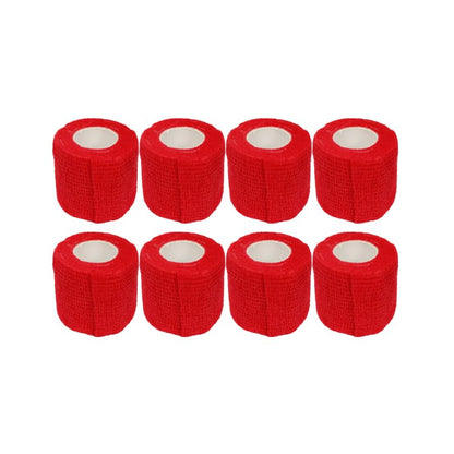 2" Cohesive Flexible Bandage Wrap – Red - Pack of 8 - color: Red