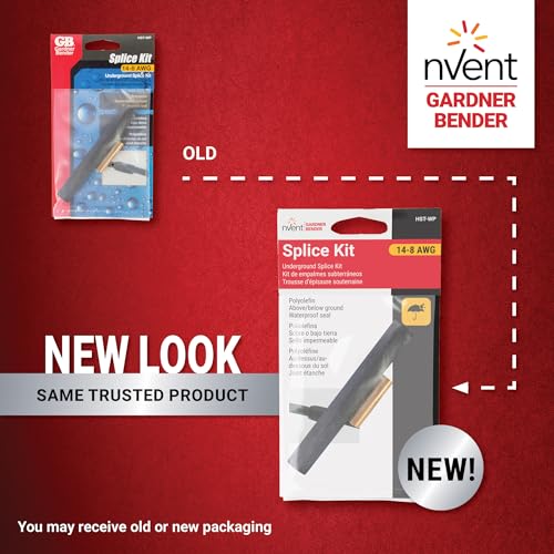 nVent GARDNER BENDER HST-WP Well Pipe Splice Kit, 14-8 AWG, 600V | Waterproof heat-shrink tubing with brass butt splice. (Formerly: Gardner Bender)