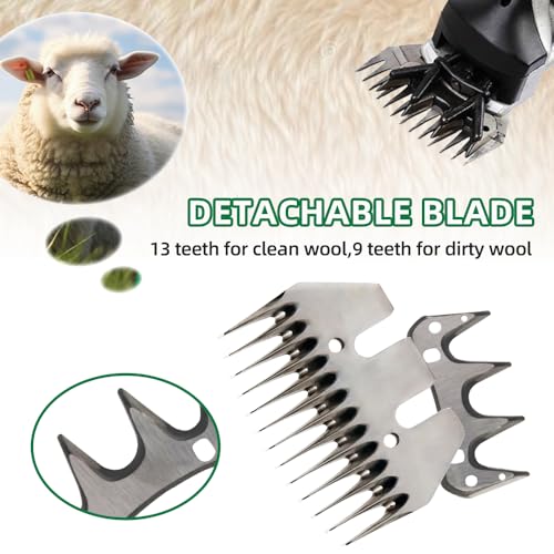 Sheep Shears Blades Straight 13-Tooth Wool Shearing Comb and Cutter