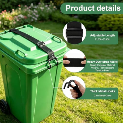 Trash Can Lock Lid, Animal Proof Garbage Can Lock for 28-96 Gallon Bins - color: 1 PCS
