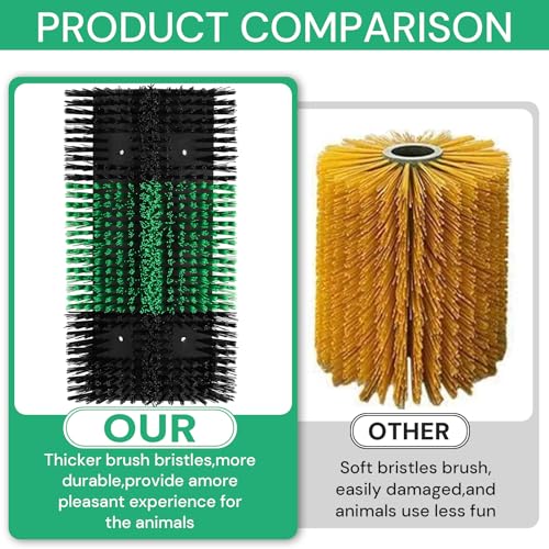 Upgraded XL Livestock Scratching Brush with 8 Screws – Large Cattle and Horse Grooming Brush, Itch Relief for Horses, Goat, Cattle,Cow,Sheep, and Pig，Suitable for farms and ranches - size: 1pcs