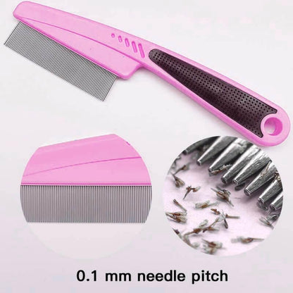 Flea Comb for Dogs and Cats, Fine-Toothed Pet Combs for Detangling or Dematting Face & Paws