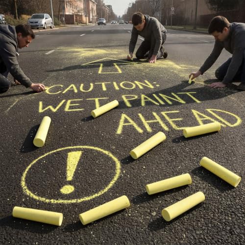 Yellow 144 Pcs Large 4 x 1 Inch Railroad Crayon Chalk - color: Yellow