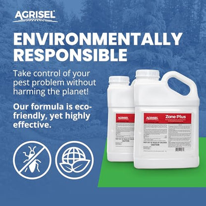 Agrisel Zone Plus Insect & Pest Control, Eco-Friendly, 128 Ounce | Broad Spectrum, for Indoor & Outdoor, Effective Against 100 Pests - size: 128 Fl Oz (Pack of 1)