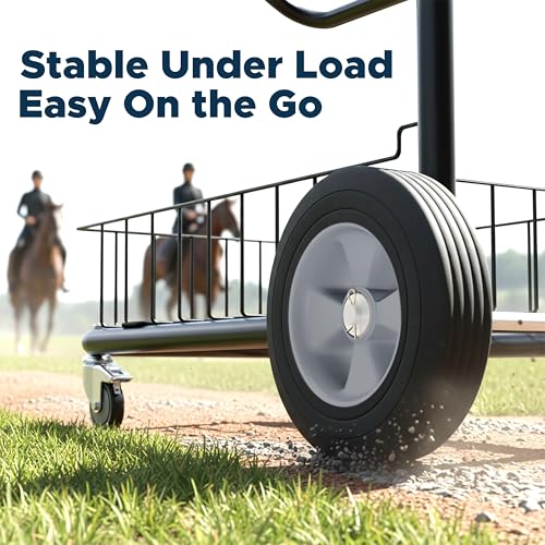 Homestead 220 Lbs Rolling Saddle Rack Cart with Basket – Heavy Duty Saddle Stand for Western Horse Gear, Organizers and Storage for Tack Room, Bridle, Horse Lovers, Cowboy - 3 Tier Saddle Rack Carts - size: 220 Lbs