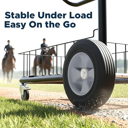 Homestead 220 Lbs Rolling Saddle Rack Cart with Basket – Heavy Duty Saddle Stand for Western Horse Gear, Organizers and Storage for Tack Room, Bridle, Horse Lovers, Cowboy - 3 Tier Saddle Rack Carts - size: 220 Lbs