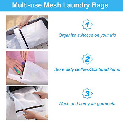 GOGOODA Mesh Laundry Bags for Delicates Durable Protective Wash Bags - size: 3L,3M