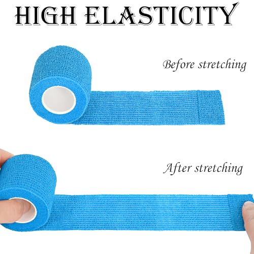 Tindobewan Self Adhesive Bandage Wrap, 2 Inches 8 Rolls Light Blue - color: Light Blue, size: 2 Inch