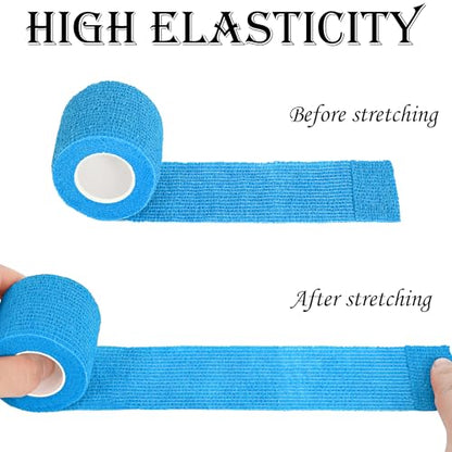 Tindobewan Self Adhesive Bandage Wrap, 2 Inches 8 Rolls Light Blue - color: Light Blue, size: 2 Inch