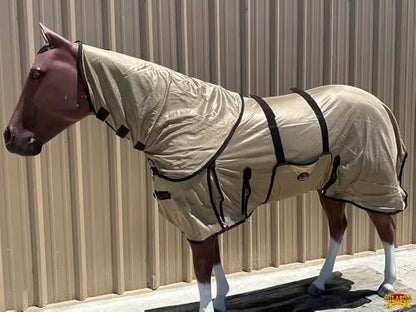 HILASON Horse Fly Sheet Breathable Mesh UV Protection Mosquito Bug Summer - color: Gold, size: 66 In