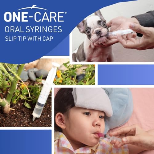 ONE-CARE Oral Syringe, 60 mL, Slip Tip, with Cap, 25 Count - size: 60ml