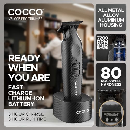 Cocco Hyper Veloce Pro Trimmer, Digital Gap Graphene Blade Edger - color: Carbon Fiber