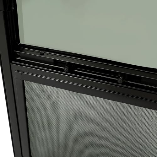 HECASA Vertical RV Window 12" W x 22" H, Replacement Cargo Trailer Windows - size: 12" W x 22" H