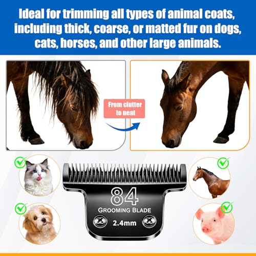 #T84 Dog Grooming Replacement Blades Compatible with Andis Dog Clippers - size: Black-T84