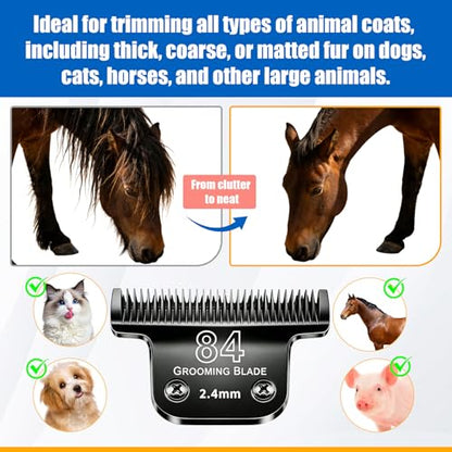 #T84 Dog Grooming Replacement Blades Compatible with Andis Dog Clippers - size: Black-T84