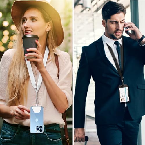 CACOE Phone Lanyard, Black+White,2 Pcs - color: Black+white, size: 21.65"