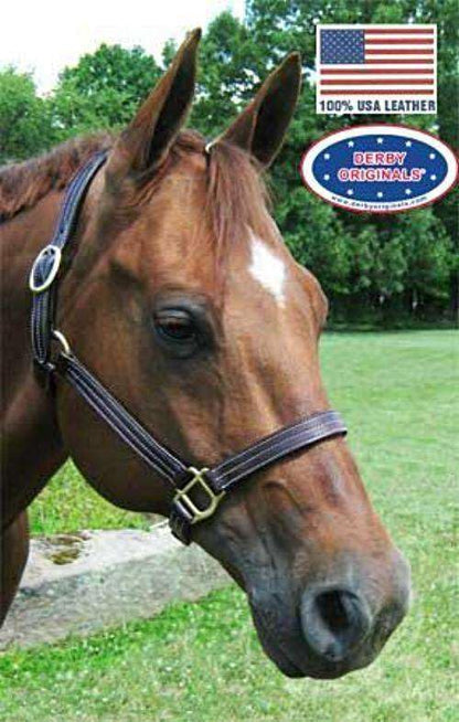 Tahoe TackKickin Country Square Browband Headstall USA Leather - color: Black, size: Mini