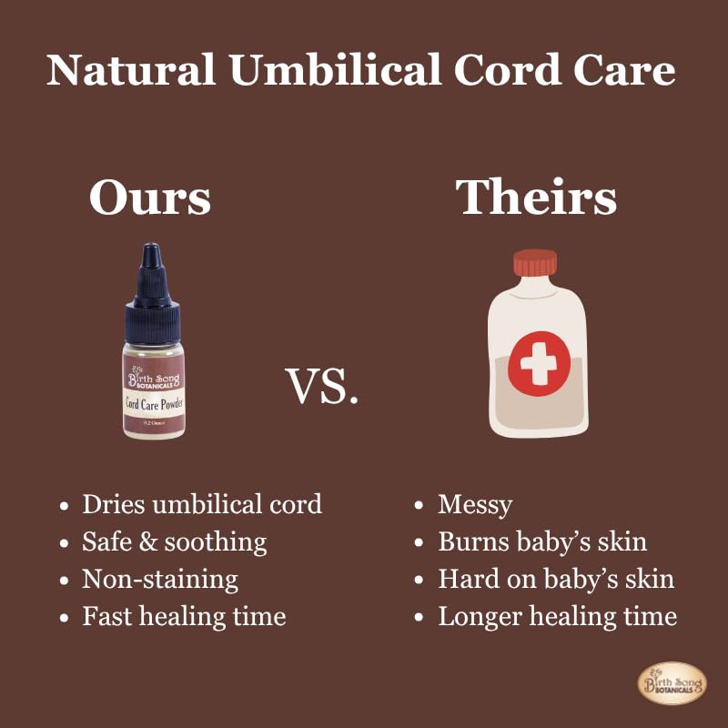 Birth Song Botanicals Herbal Cord Care Powder, Newborn Umbilical Cord Care, Postpartum Essential Gift for New Moms 0.2 oz