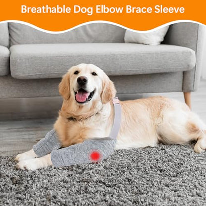 Coppthinktu Dog Elbow Protector for Calluses, Adjustable Dog Elbow Pads - size: 2XL