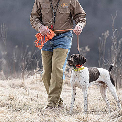 SportDOG Orange Check Cord - High-Visibility Floating Check Cord - Lightweight Tangle-Free Long Dog Training Lead with Heavy-Duty Brass Snap