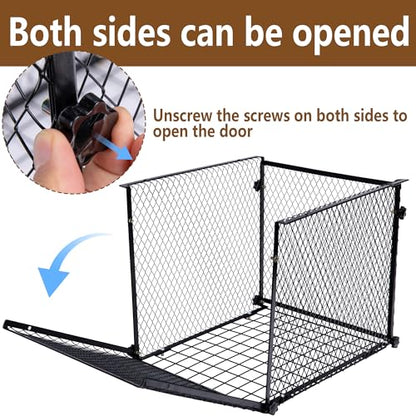 Deer Feeder Varmint Guard, 14.5” x 12.5” Square Varmint Cage for Feeders | All-Metal Deer Feeder Cage, Protective Cages for Feeder Keeping Wildlife Away Outdoor Hunting (Square) - color: Square