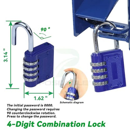 [Upgraded] 2 Pack Blue S16100100 Two Way Lockable Gate Latch - size: A5 2xLockable Gate Latch